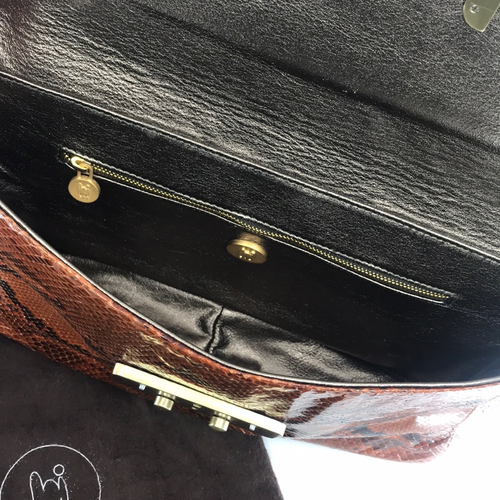 Genuine Python Snakeskin Clutch - image 4